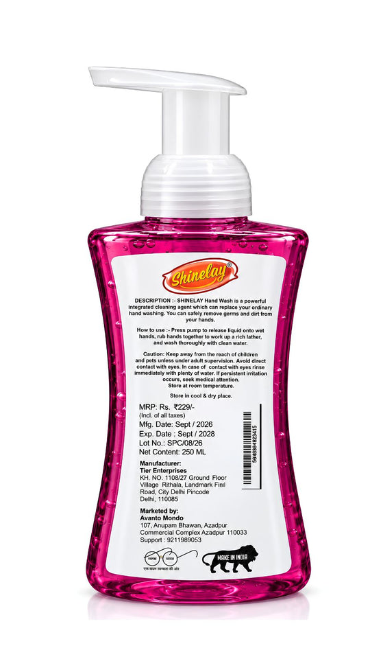 Shinelay Foaming Orchid & Lily Hand Wash - 10X Better Cleaning Hand Wash for Effective Hand Hygiene - 250 ML