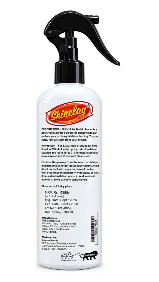 Instant Metal Cleaner – Powerful Cleaner for All Types of Metals, Steel, Silver, Equipment, Instruments & Jewellery – 500 ML