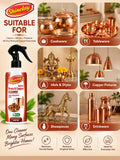 Shinelay Instant Brass & Copper Cleaner - Powerful Tarnish, Stain & Dirt Remover for Brass, Copper Utensils, Metalware & Kitchen Items - 2 x 500 ML
