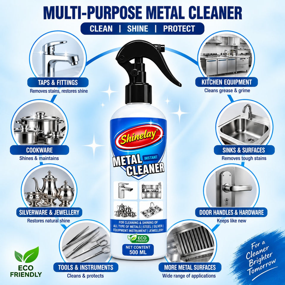 Instant Metal Cleaner – Powerful Cleaner for All Types of Metals, Steel, Silver, Equipment, Instruments & Jewellery – 500 ML