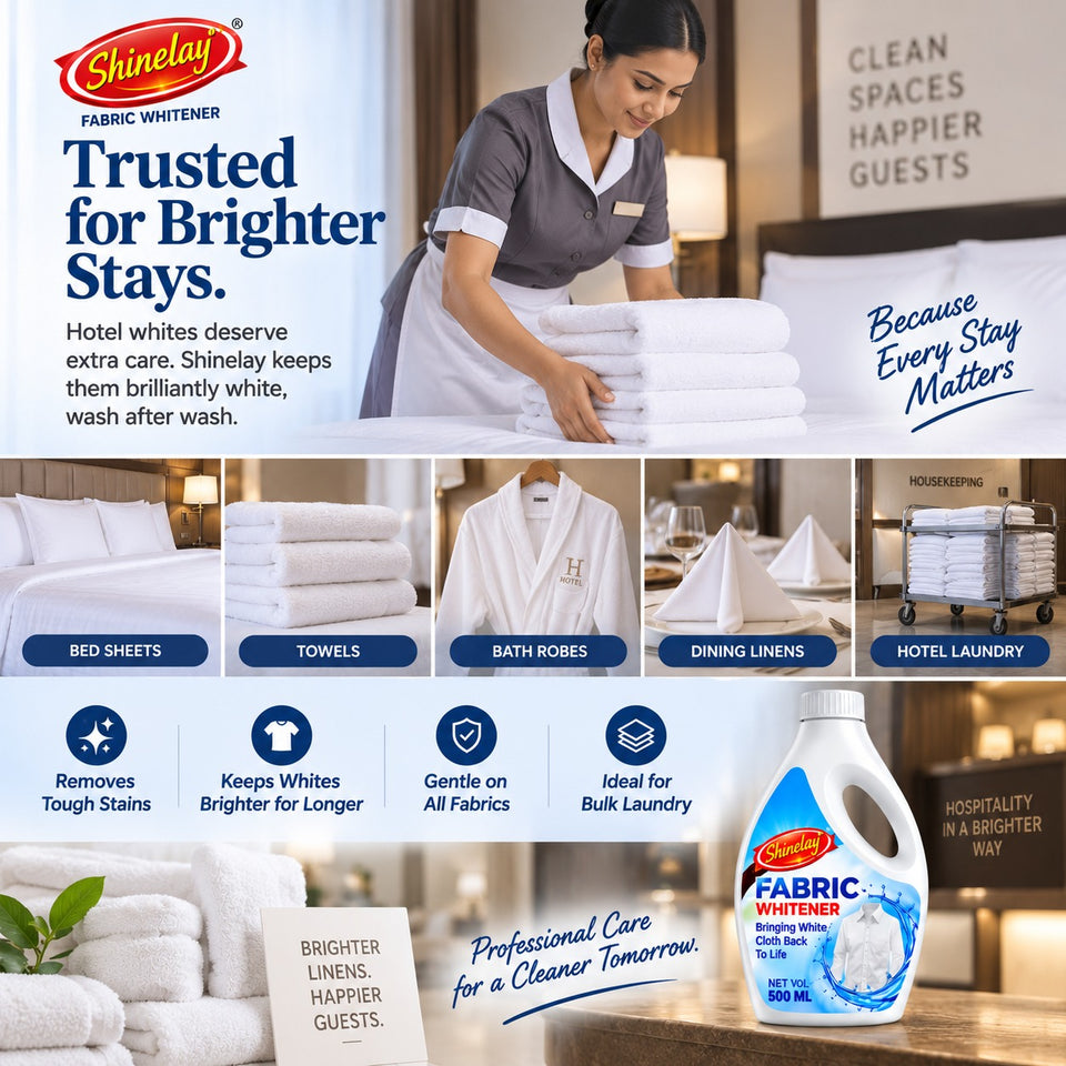 Fabric Whitener – Powerful Fabric Whitening Solution for White Clothes, Tough Stains & Laundry Care – 500 ML