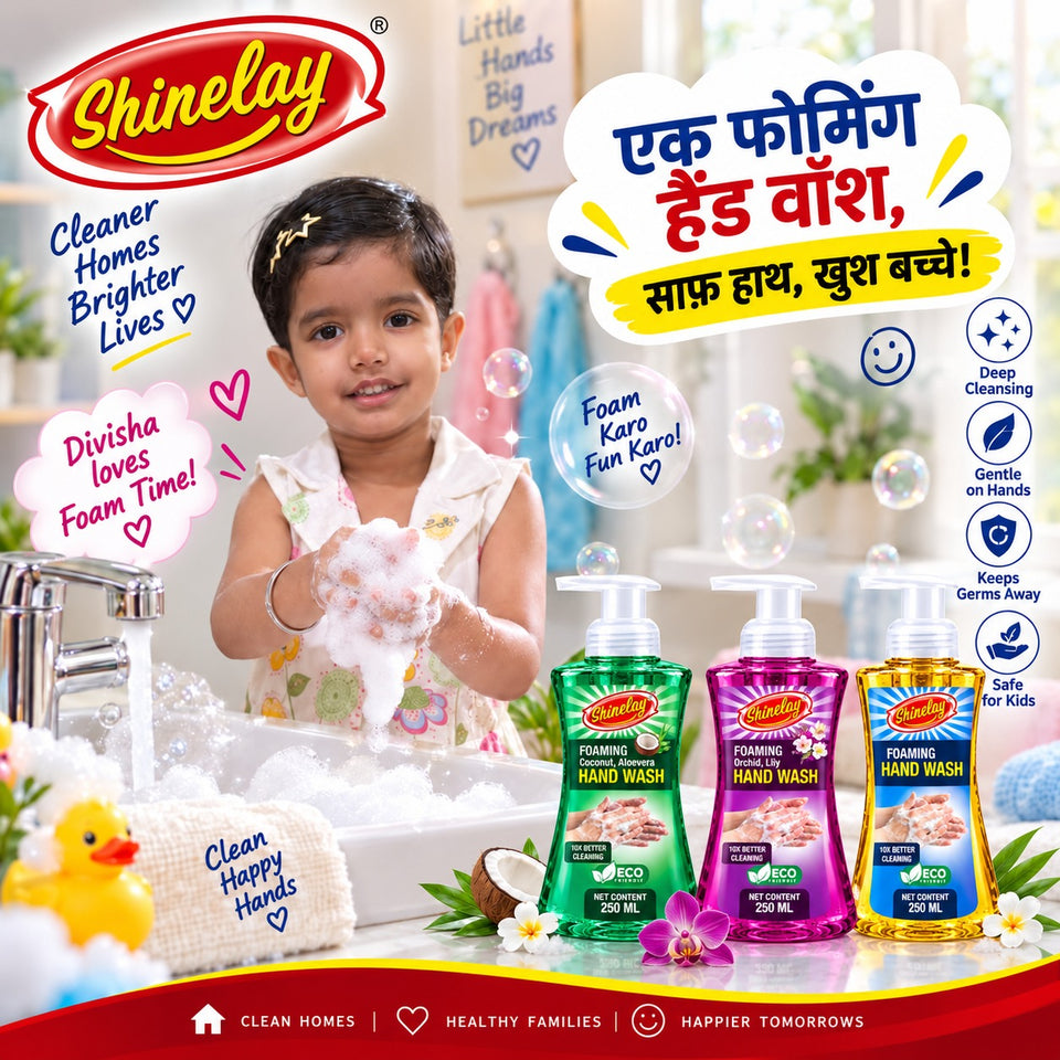 Shinelay Foaming Orchid & Lily Hand Wash - 10X Better Cleaning Hand Wash for Effective Hand Hygiene - 2 x 250 ML