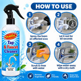 Tap & Faucet Cleaner - Advanced Water Mark, Stain & Dirt Remover for Bathroom & Kitchen - 500 ML