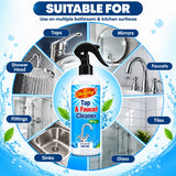 Shinelay Tap & Faucet Cleaner - Advanced Water Mark, Stain & Dirt Remover for Bathroom & Kitchen - 2 X 500 ML