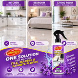 Shinelay Tile, Marble & Granite Floor Cleaner - Powerful Floor Cleaner for Tiles, Marble, Granite & Hard Surfaces - Lavender - 2 x 500 ML