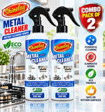 Shinelay Instant Metal Cleaner - Powerful Cleaner for All Types of Metals, Steel, Silver, Equipment, Instruments & Jewellery - 2 x 500 ML