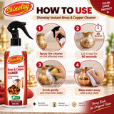 Shinelay Brass & Copper Cleaner + Tile, Marble & Granite Floor Cleaner Combo - Powerful Tarnish, Stain, Dirt & Grime Remover - 2 x 500 ML