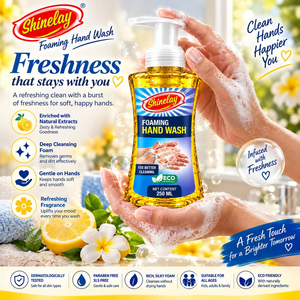 Shinelay Foaming Hand Wash + Orchid & Lily Foaming Hand Wash Combo - 10X Better Cleaning & Effective Hand Hygiene - 2 x 250 ML