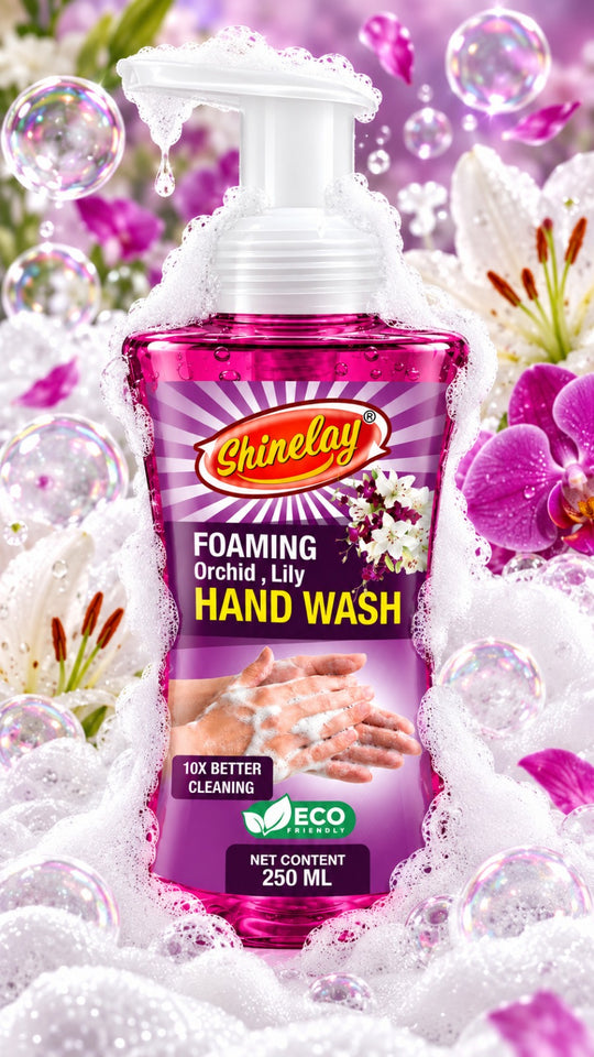 Shinelay Foaming Orchid & Lily Hand Wash - 10X Better Cleaning Hand Wash for Effective Hand Hygiene - 250 ML
